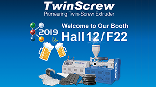 TWINSCREW's Extruders Are Proved for Manufacturing Compostable Materials Compounded with Regenerable Biomass. Welcome to Visit Our Booth Hall 12 F22 at K Show Joining Our New Eco-friendly Era.
