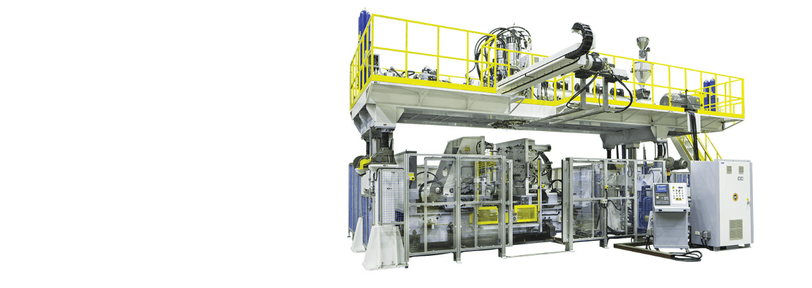Machine de moulage par soufflage à double tête d&#39;accumulateur