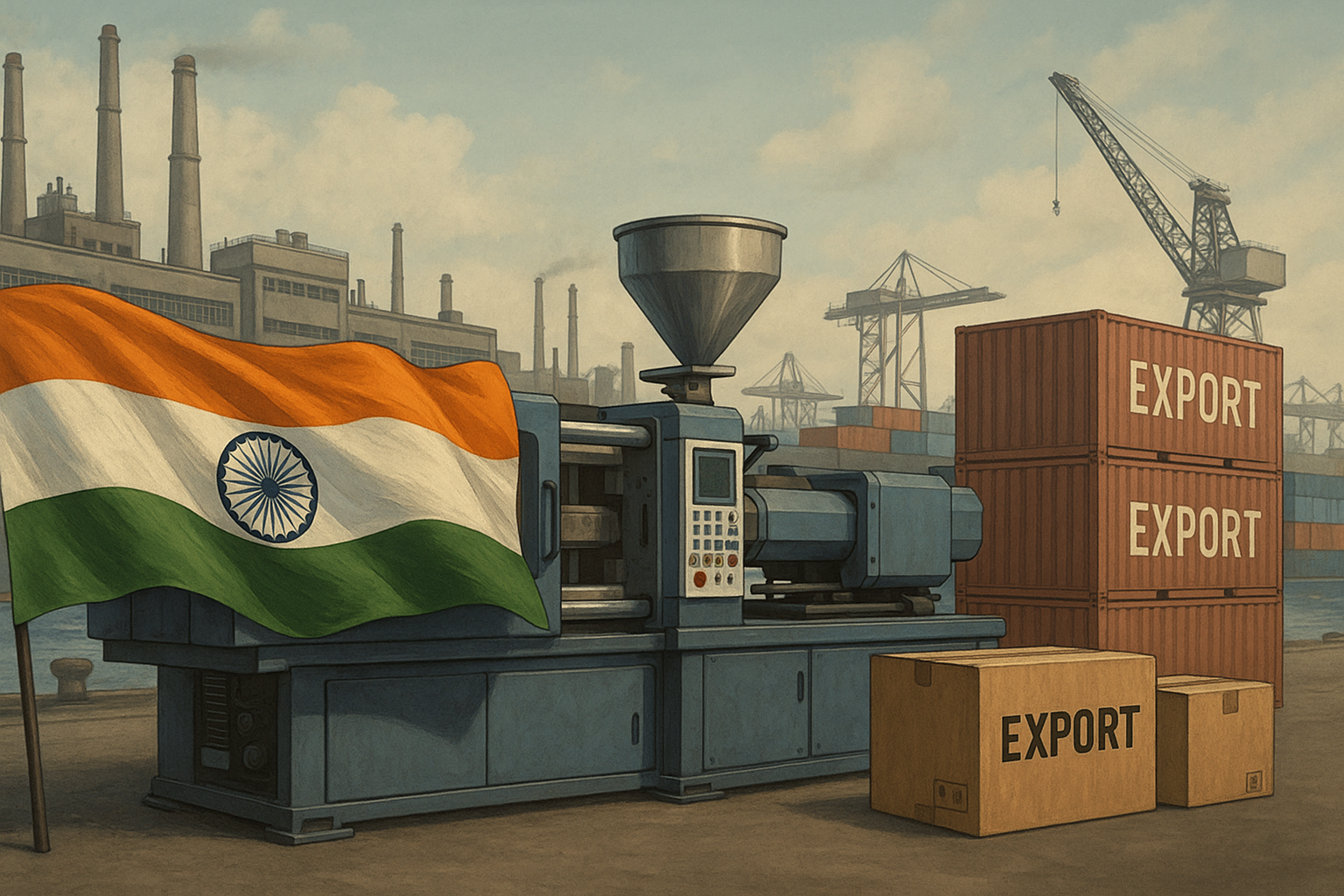 ndia is ramping up trade defense measures in the plastics machinery sector. On June 26, 2025, the Indian Department of Revenue officially imposed anti-dumping duties ranging from 27% to 63% on plastic processing machinery imported from China and Taiwan, following the final recommendations of the Directorate General of Trade Remedies (DGTR).