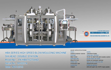 Machine de moulage par soufflage à grande vitesse de série de Hba six la tête, double station