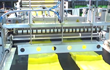 Enti&egrave;rement automatique au sac de cachetage de fond de 3 lignes et au sac d&eacute;coup&eacute; avec des matrices faisant la machine avec l'unit&eacute; chaude de refendage et de gousset lat&eacute;ral