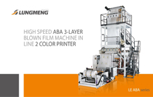 Machine de film soufflé à grande vitesse de l&#39;ABA 3-couche dans l&#39;imprimante de couleur de la ligne 2