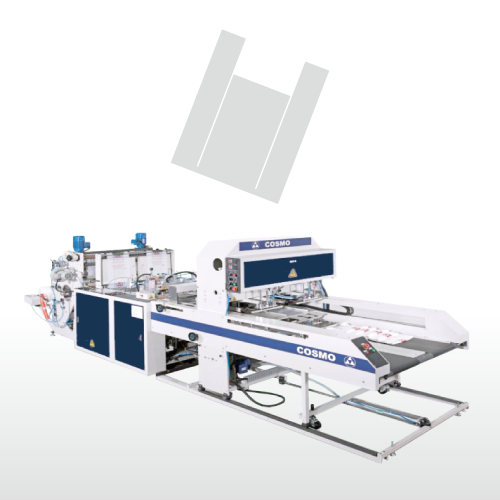 ST-77-Fully Automatic High Speed 2 Lines T-shirt Bag Making Machine